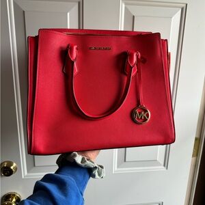 Red Michael Kors Satchel